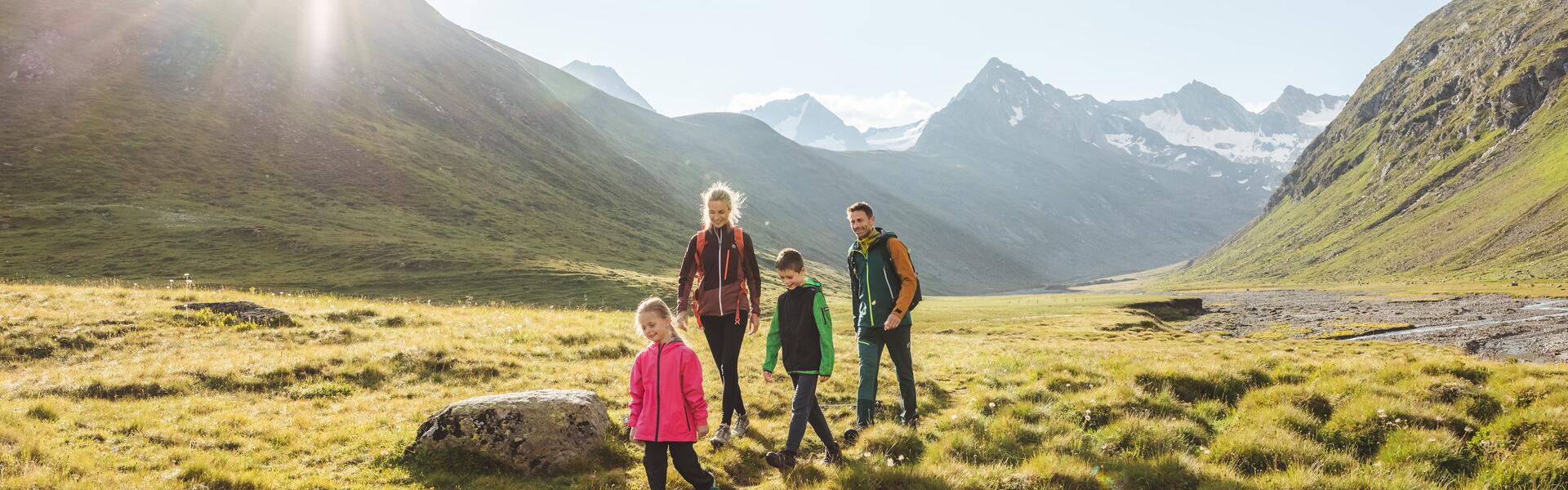 family hike in Obergurgl