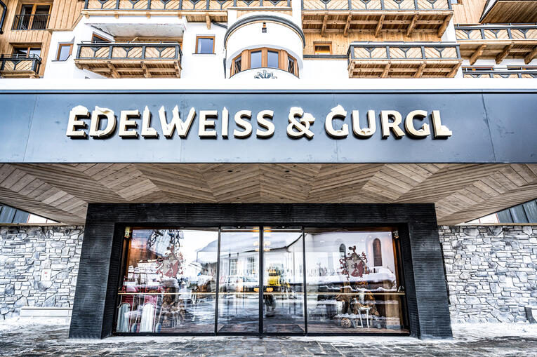 entrance hotel Edelweiss in Obergurgl