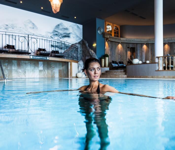 indoor swimming pool at the hotel in Obergurgl