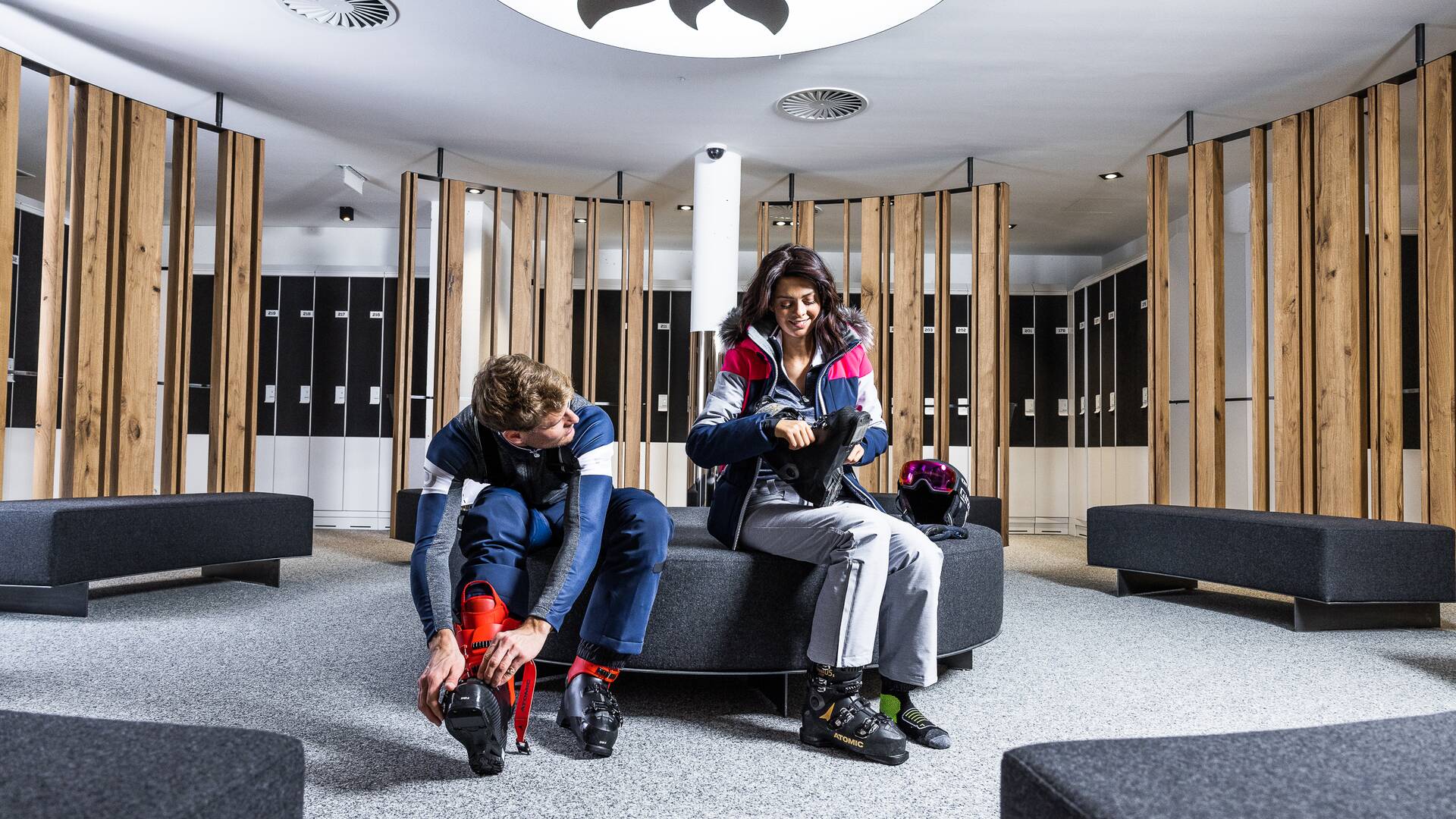 ski cellar in the hotel in Obergurgl