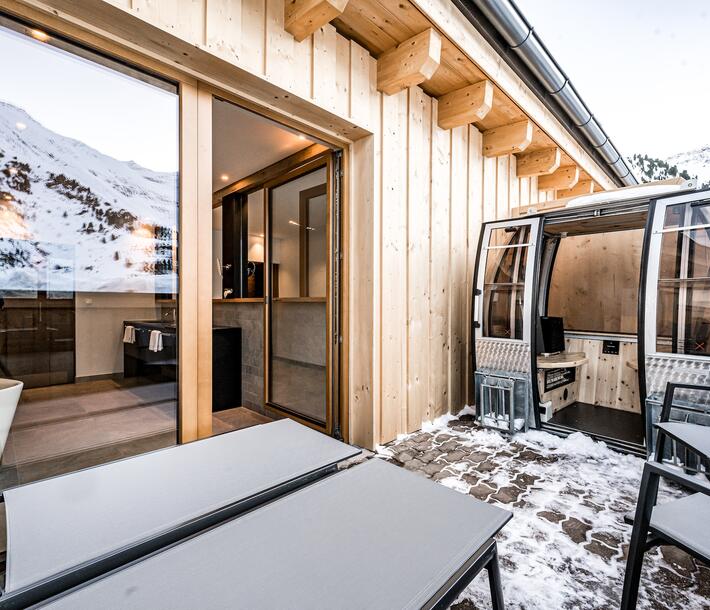 hotel room with private sauna