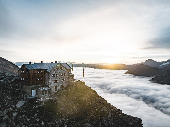 Ramolhaus bei Sonnenuntergang