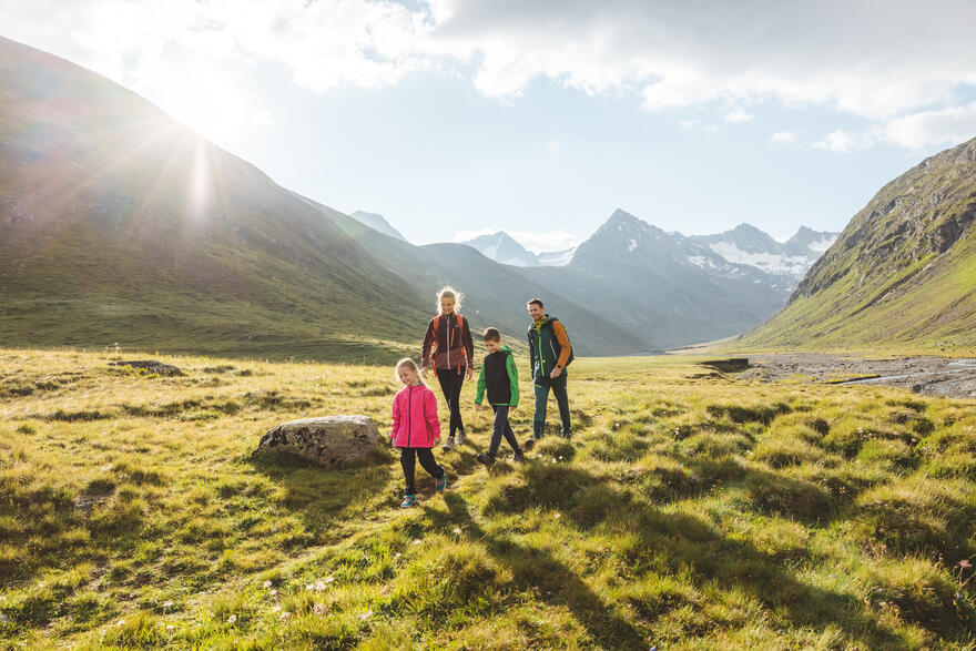 family hike in Obergurgl