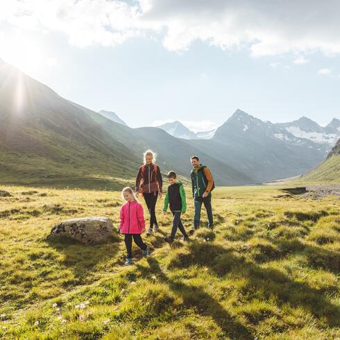 family hike in Obergurgl