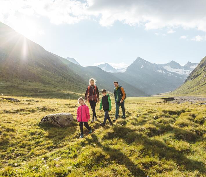 family hike in Obergurgl