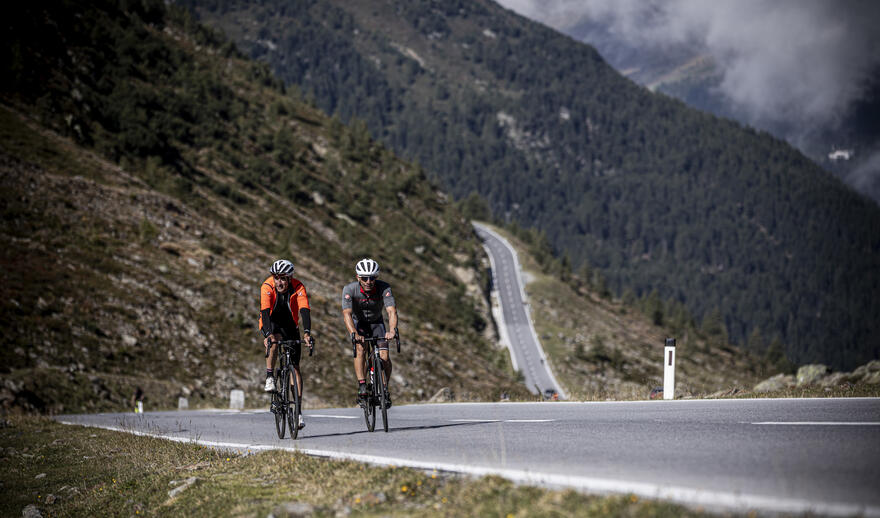 road cycling in the Ötztal valley